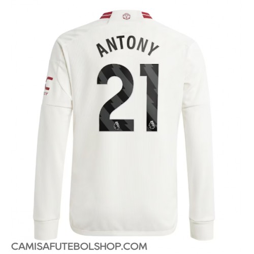 Camisa de time de futebol Manchester United Antony #21 Replicas 3º Equipamento 2023-24 Manga Comprida